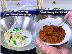 Unik! Nasi Goreng Ini Diracik Pakai Kuah Susu dan Kopi Bubuk