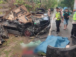 Tabrakan Maut Pikap Vs Truk di Jalan Denpasar-Gilimanuk, Satu Orang Tewas