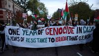 Aksi Warga Dunia Peringati 1 Tahun Genosida di Gaza