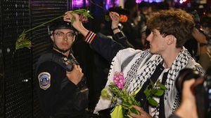 Mahasiswa di Kampus-kampus AS Demo Setahun Genosida Gaza