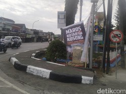 Ramai Baliho Ajakan Coblos Kotak Kosong di Pilkada Maros