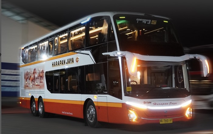 PO Harapan Jaya rilis bus double decker gres dengan bodi Adiputro PO Harapan Jaya rilis bus double decker gres dengan bodi Adiputro