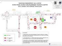 Ada Pawai Taaruf dan MTQ, Lalin Jalan Sersan Aswan Bekasi Dialihkan