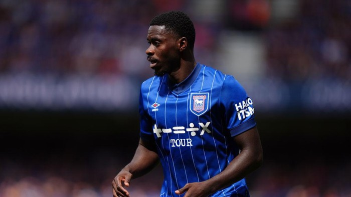Ipswich Towns Axel Tuanzebe during the Premier League match at Portman Road, Ipswich. Picture date: Saturday August 17, 2024. (Photo by Bradley Collyer/PA Images via Getty Images)