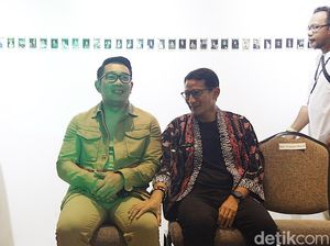 Video RK Bertemu Sandiaga saat Pameran Seni Bahas soal Pariwisata