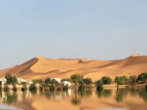 Banjir di Gurun Sahara Isi Danau yang Kering Setengah Abad