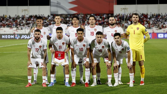 Bahrain vs Indonesia tersaji pada matchday ketiga Grup C kualifikasi Piala Dunia 2026 zona Asia. Laga berlangsung di Bahrain National Stadium, Kamis (10/10/2024) malam WIB.