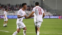 Indonesia sempat menyamakan skor lewat Ragnar Oratmangoen, membalas gol Mohamed Jasim Mohamed Ali Abdulla Marhoon. (Foto: REUTERS/Hamad I Mohammed)