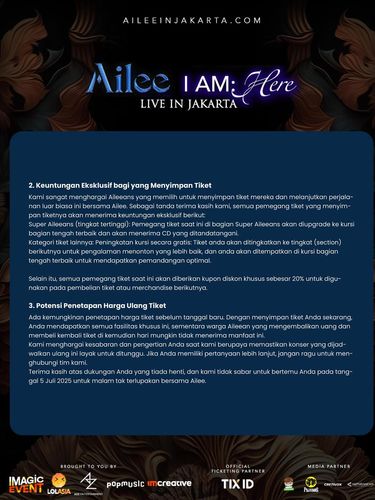 Keuntungan Eksklusif bagi Penggemar yang Tidak Refund/ Foto: instagram.com/imagicevent