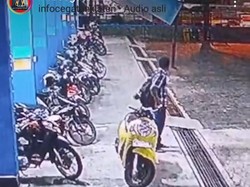 Maling Motor di Terminal Buntalan Klaten Terekam CCTV