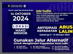 Gladi Ops Mantap Brata di Mako Brimob, Warga Diimbau Gunakan Jalur Alternatif
