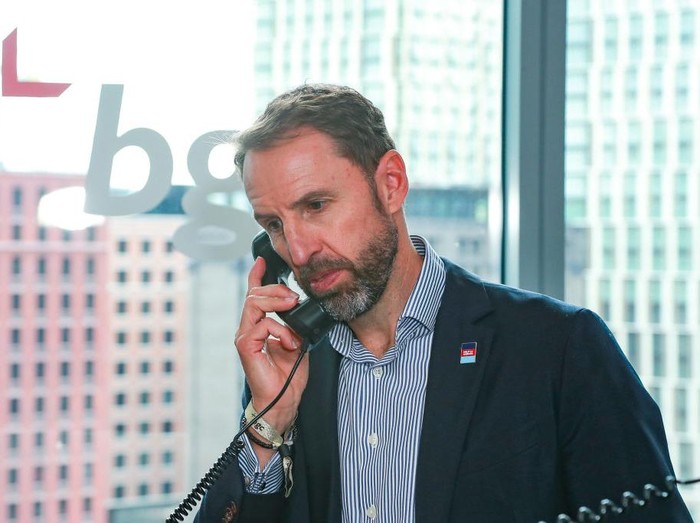 LONDON, ENGLAND - SEPTEMBER 11: Gareth Southgate attends the BGC Group Charity Day on behalf of Help For Heroes, raising millions for good causes in memory of BGC's colleagues lost on 9/11, on September 11, 2024 in London, England. (Photo by Dave Benett/Getty Images for BGC Group)