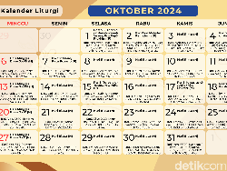 Kalender Liturgi Bulan Oktober 2024 dan Daftar Bacaannya