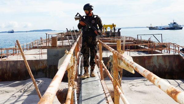 Penampakan Kapal Singapura Kena Ciduk Nyolong Pasir