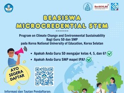 Ada Beasiswa Non Gelar Microcerdential STEM untuk Guru SD & SMP, Cek Syaratnya!