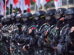 Polri Gladi Bersih Apel Gelar Pasukan Pengamanan Pelantikan Presiden