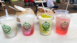 Segarnya Minum Es Kopyor di Tengah Suasana Kebun Asri Bogor