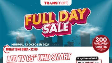 Besok ke Transmart Full Day Sale, UHD Smart TV 65 Inch Diskon Rp 3,9 Jutaan!