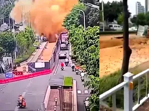 Viral Mobil-mobil di China Tertutup Kotoran Manusia akibat Ledakan Pipa Viral Mobil-mobil di China Tertutup Kotoran Manusia akibat Ledakan Pipa