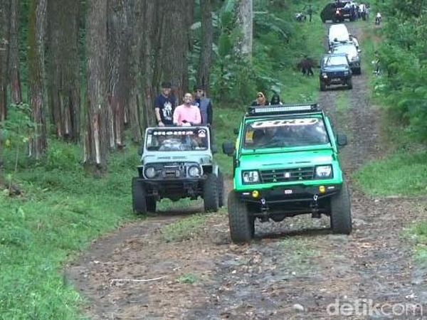 Offroad Menjelajahi Sungai dan Hutan di Kaki Gunung Semeru