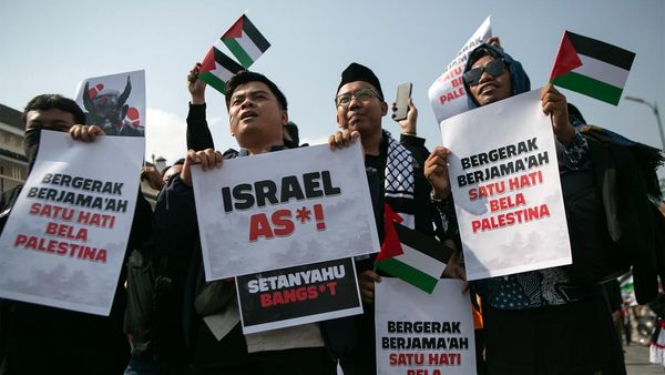 Aksi Bela Palestina di Titik Nol Kilometer Yogyakarta