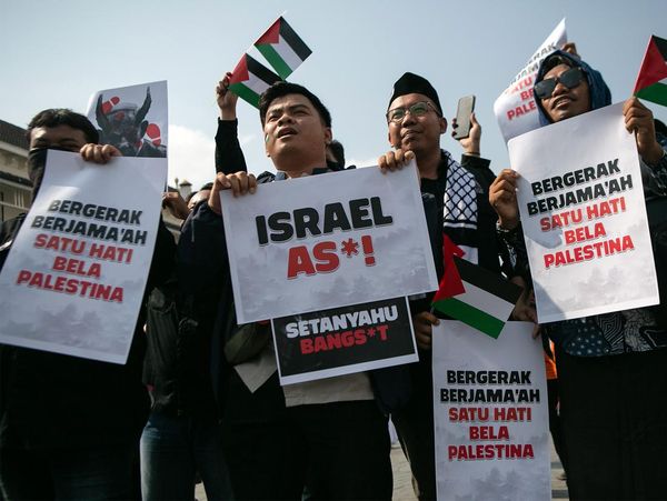 Aksi Bela Palestina di Titik Nol Kilometer Yogyakarta