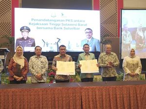 Bank Sulselbar dan Kejati Sulbar Teken MoU Penanganan Hukum Sektor Perbankan