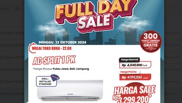 Merapat! Beli AC Ada Potongan Rp 1 Jutaan di Transmart Full Day Sale