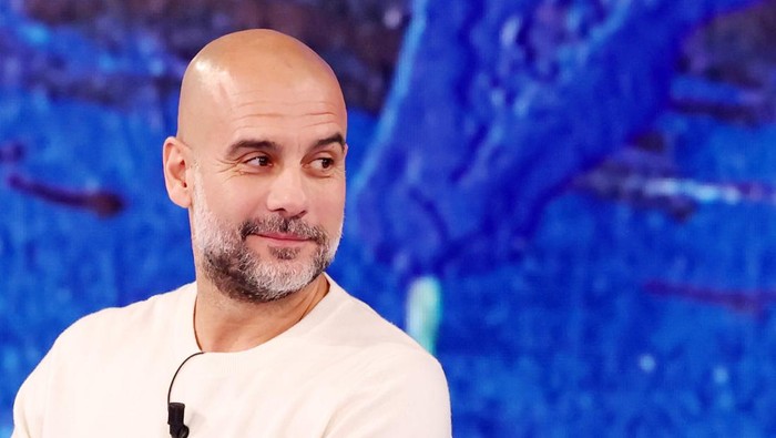 MILAN, ITALY - OCTOBER 13: Pep Guardiola attends the 