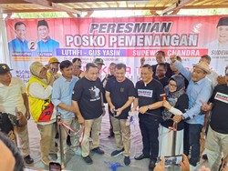 Resmikan Posko Pemenangan Pati, Ahmad Luthfi: Maju Tak Gentar Harus Jadi