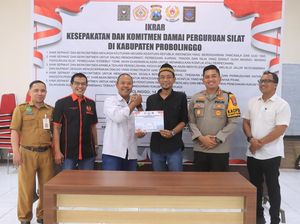 Perguruan Silat PSHT dan PSHW Probolinggo Ikrar Damai Usai Insiden Ini Perguruan Silat PSHT dan PSHW Probolinggo Ikrar Damai Usai Insiden Ini