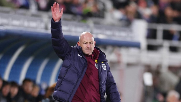 Soccer Football - UEFA Nations League - Group F - Finland v England - Helsinki Olympic Stadium, Helsinki, Finland - October 13, 2024 England interim manager Lee Carsley reacts after the match Action Images via Reuters/Lee Smith