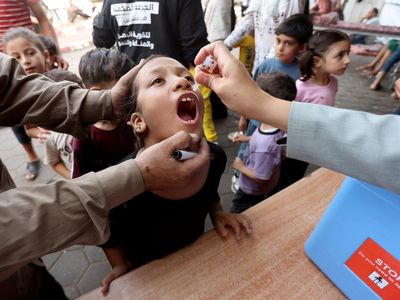 Potret Gaza Memulai Kampanye Vaksinasi Polio Tahap Kedua