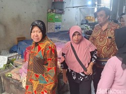 Usai Blusukan ke Pasar Risma Terima Dukungan dari Eks Kades di Bondowoso