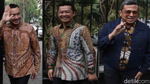 Senyum Giring-Taufik Hidayat-Babe Haikal Usai Bertemu Prabowo
