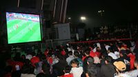 Suasana Nobar China Vs Indonesia di GBK