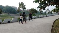 Potret Waduk Brigif Jagakarsa, Rekreasi Gratis-Seru buat Olahraga