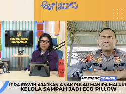 Buat Eco Pillow di Pulau Manipa, Ipda Edwin Harap Warga Sadar Kelola Sampah