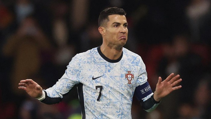 Soccer Football - UEFA Nations League - Group A1 - Scotland v Portugal - Hampden Park, Glasgow, Scotland, Britain - October 15, 2024 Portugals Cristiano Ronaldo reacts Action Images via Reuters/Lee Smith