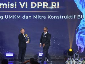 Komisi VI DPR Raih detikcom Awards Komisi Pendukung UMKM & Mitra Konstruktif BUMN