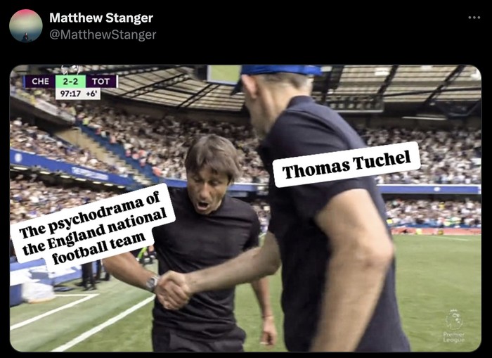 Meme Thomas Tuchel Meme Thomas Tuchel jadi manajer anyar Timnas Inggris.
