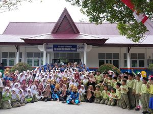 SD di Riau Dapat Bantuan Renovasi dari BRI, Dulu Lapuk Kini Tampak Indah