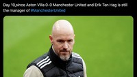 Erik ten Hag sejauh ini masih tetap manajer MU setelah ramai spekulasi menjelang jeda internasional lalu. Foto: dok. Internet/X (Twitter)