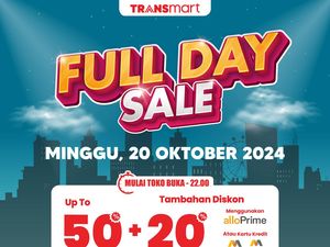Merapat ke Transmart Full Day Sale! Diskon Besar-besaran hingga 50% + 20%