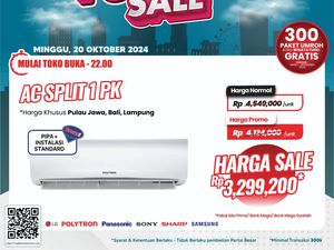 Murah Banget! AC 1 PK Cuma Rp 3 Jutaan Spesial di Transmart Full Day Sale Murah Banget! AC 1 PK Cuma Rp 3 Jutaan Spesial di Transmart Full Day Sale