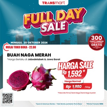 Beli Buah Naga Murah Banget di Transmart Full Day Sale!