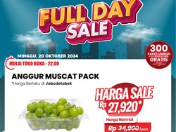 Anggur Muscat Murah Meriah di Transmart Full Day Sale