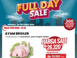 Murah Meriah Bunda, Ayam Broiler Mulai Rp 26.000 di Transmart Full Day Sale