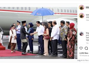 Luhut Turut Sambut Jokowi dan Iriana Setiba di Solo