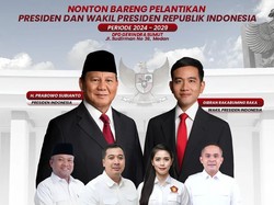 Gerindra Sumut Nobar Pelantikan Presiden dan Wakil Presiden Pagi Ini